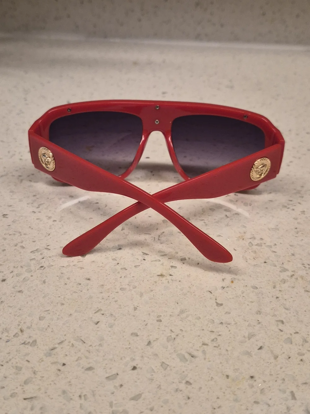 Red Men's Shield Sunglasses